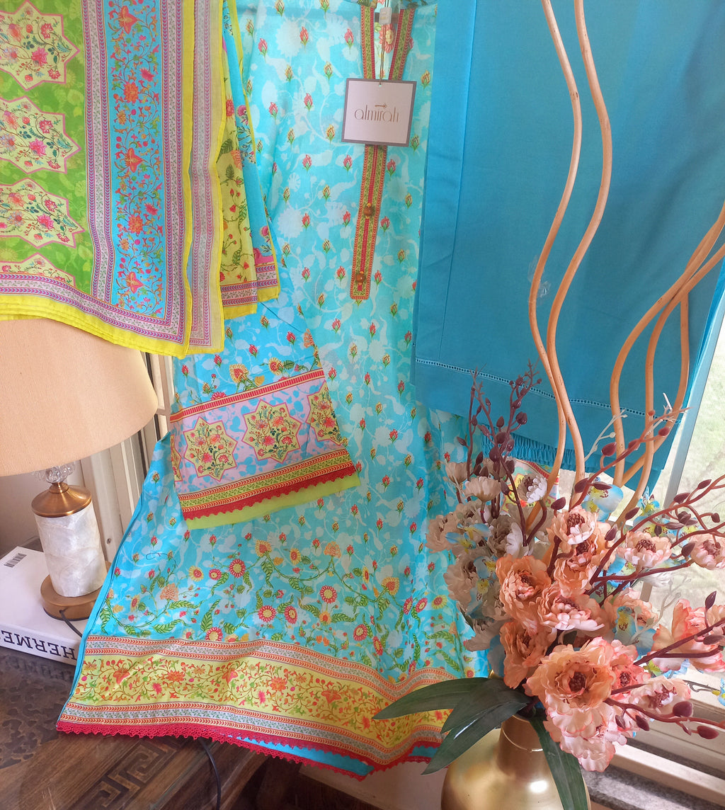 Almirah Ferozi Multi – Vibrant Printed 3PC Lawn Suit