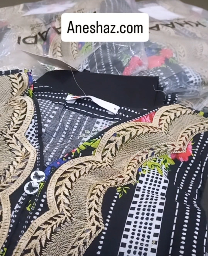 3pc lawn embriodred stitched