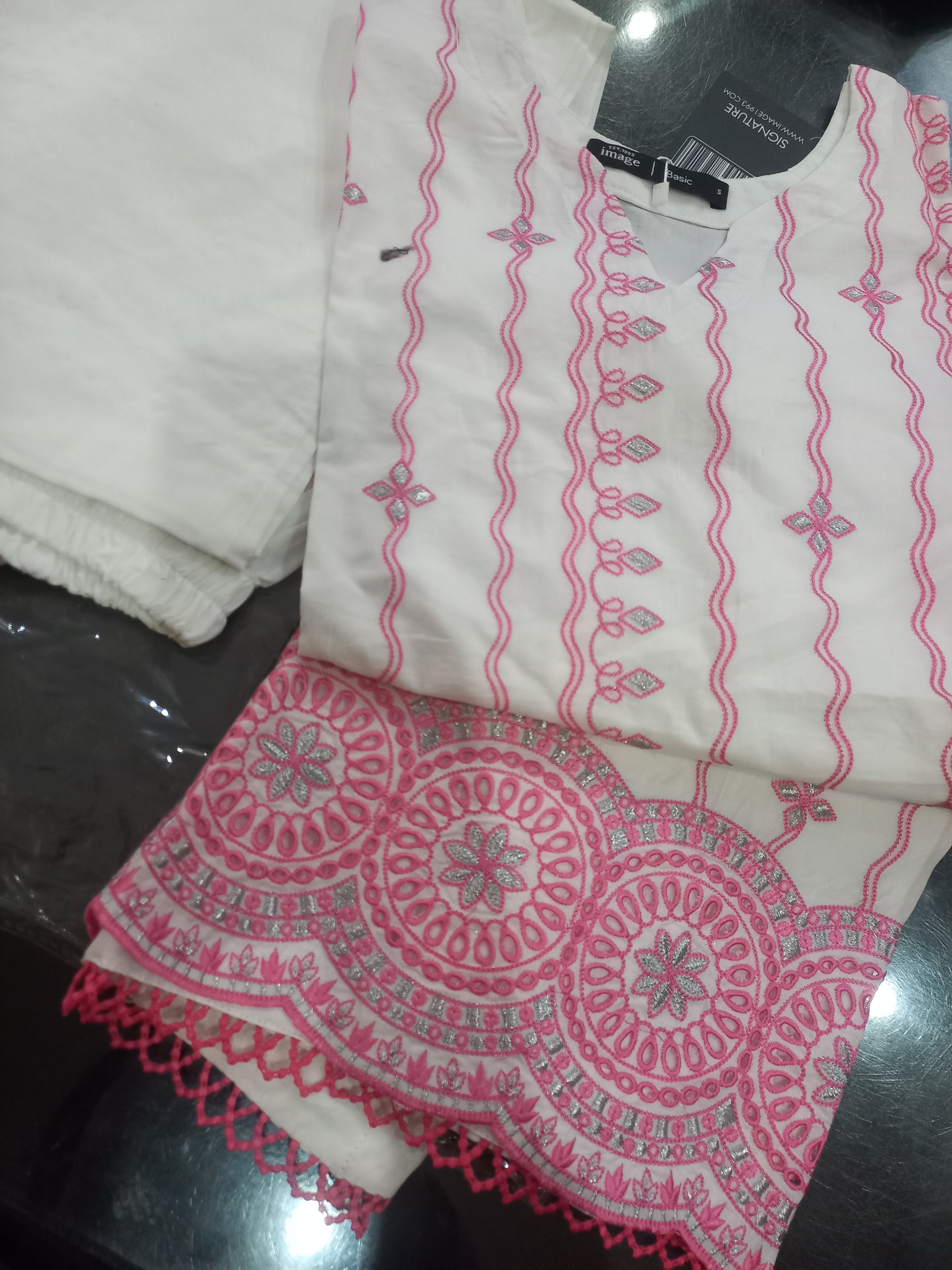 Lawn 2pc Boring Chikankari 2pc Stitched (Shirt+Trouser)