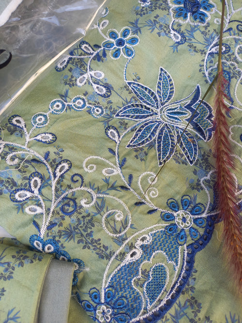 Embroidered Image Lawn Printkari Chikankari