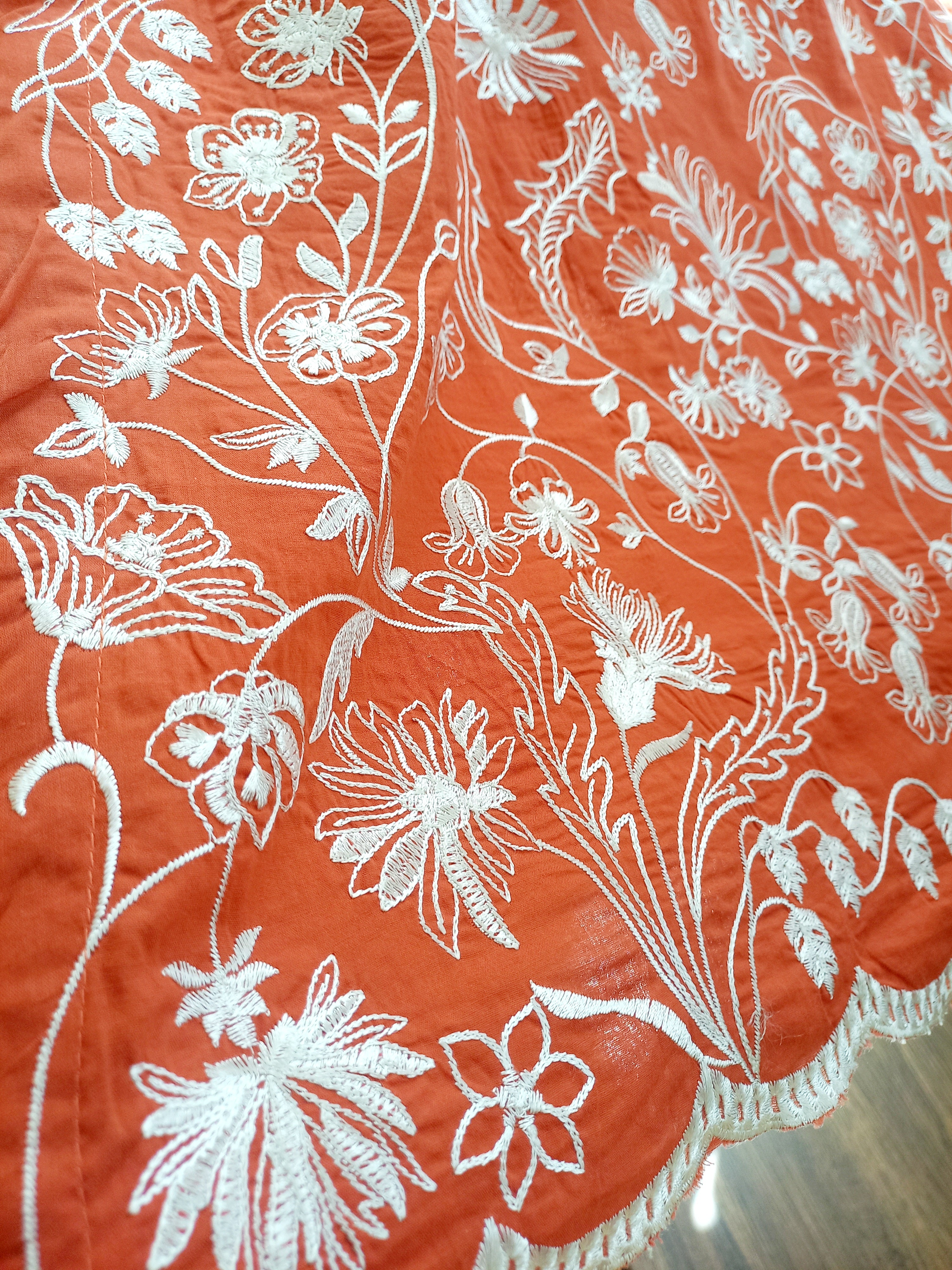 Rustique Blossom – 3PC Cutwork Embroidered Suit